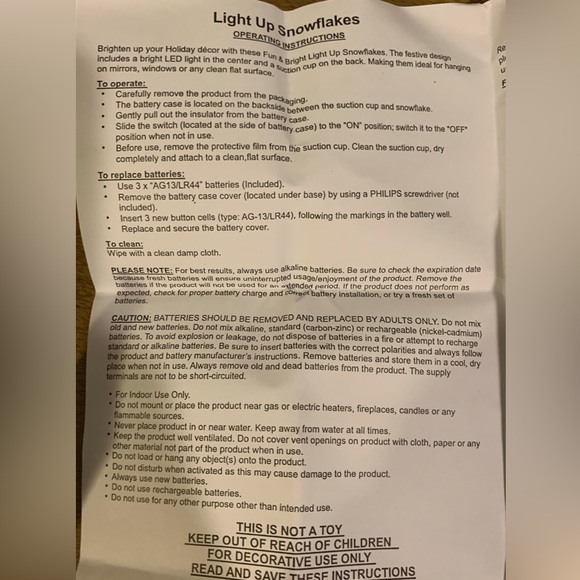 Light Up Snowflake, New In Box - Picture 11 of 11